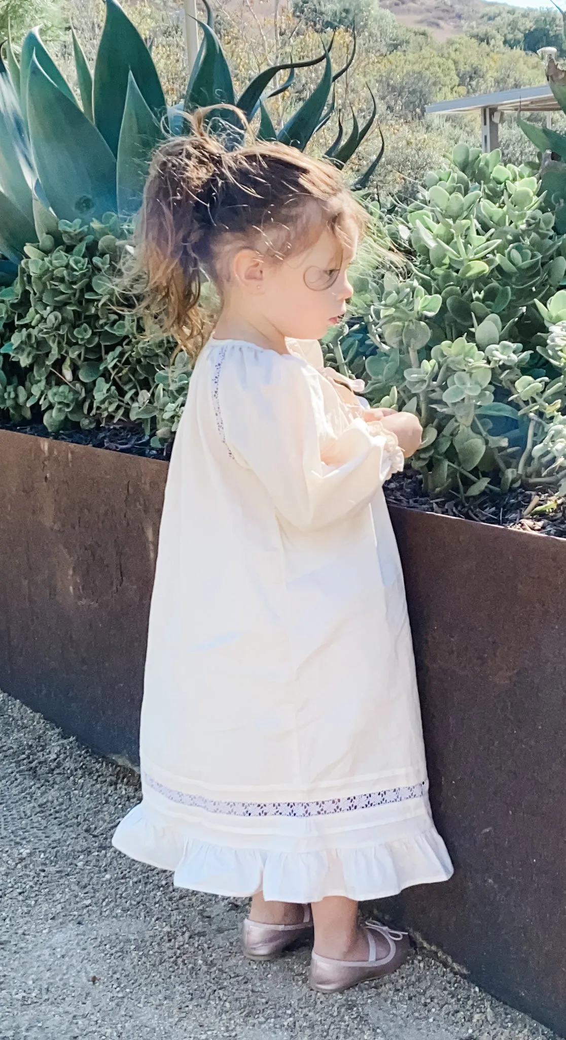 Vintage Lace Day Gown, Eggshell