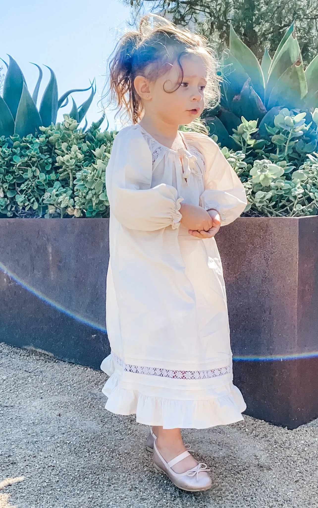 Vintage Lace Day Gown, Eggshell