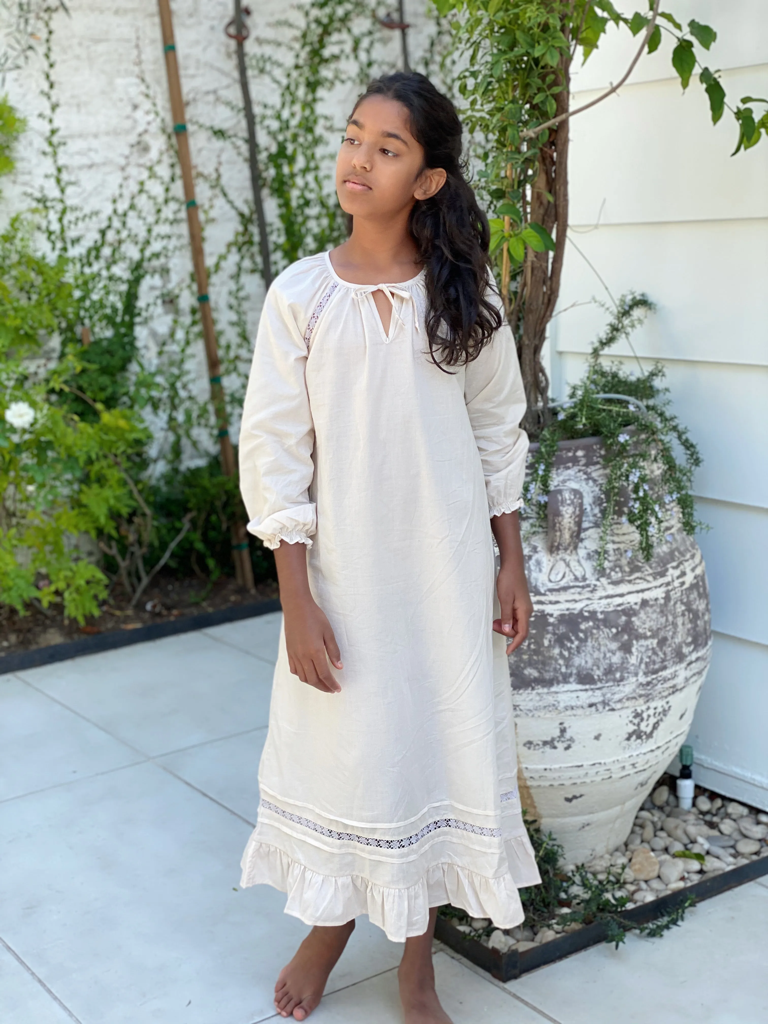 Vintage Lace Day Gown, Eggshell