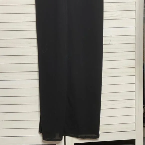 Vintage LAUNDRY Shelli Segal Petite Evening Gown Black Velvet P