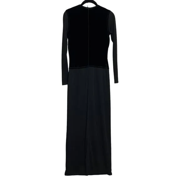 Vintage LAUNDRY Shelli Segal Petite Evening Gown Black Velvet P