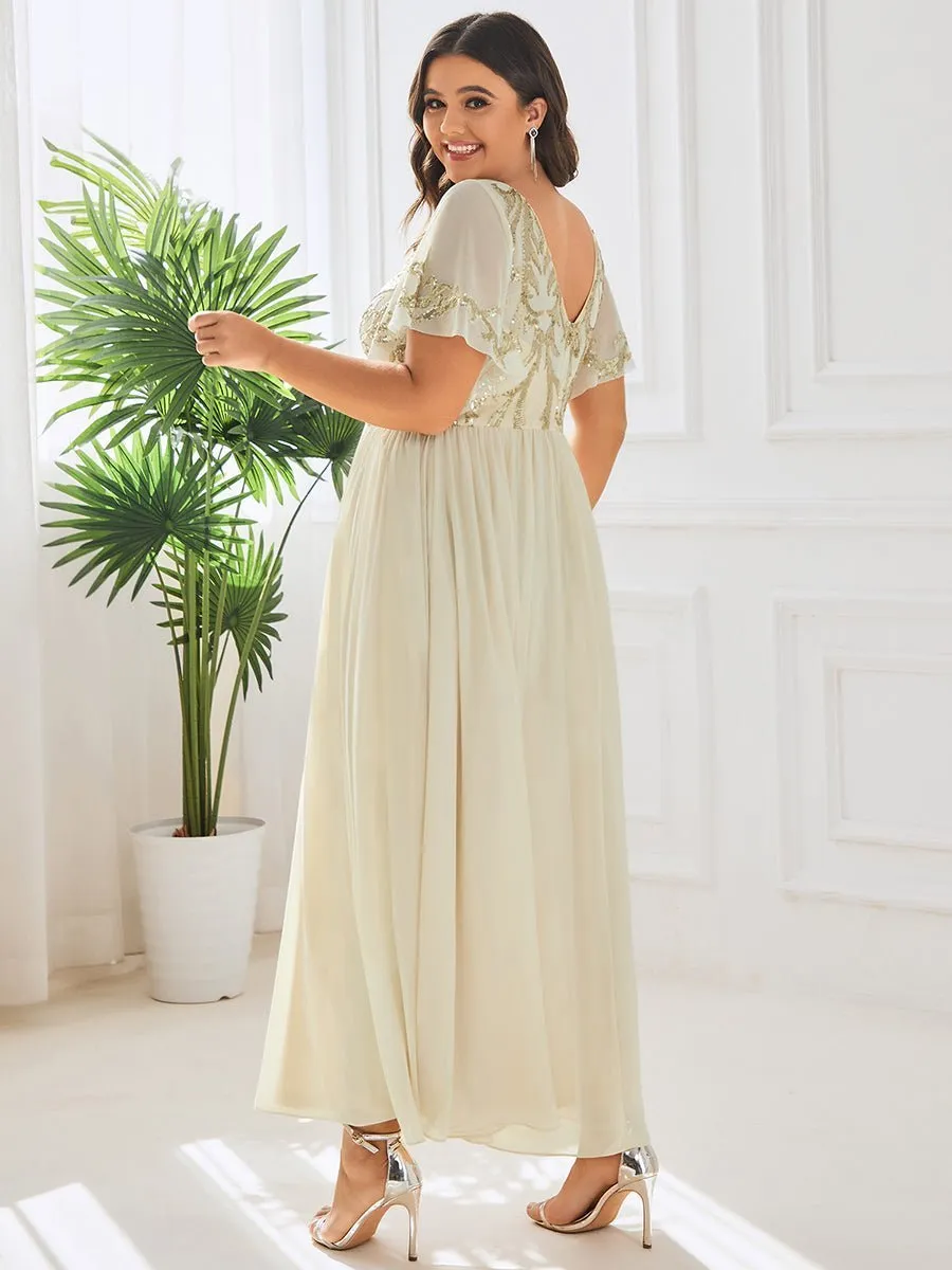 Virginia ankle length dress in light gold s20 Express NZ wide