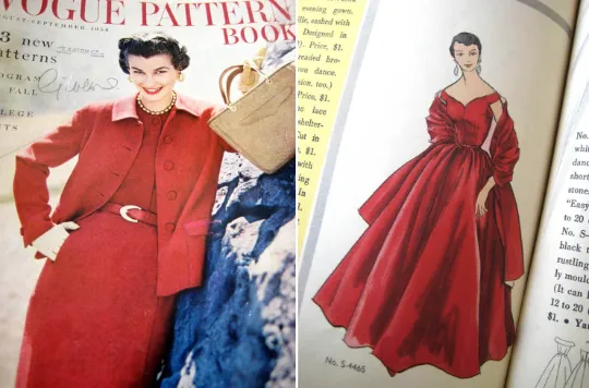 Vogue Special Design s-4465 Womens Evening Off The Shoulder Full Skirt Ballgown & Stole 1950s Vintage Sewing Pattern Bust 32 Inches UNUSED Factory Folded