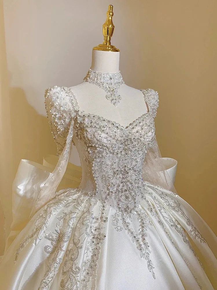 Wedding Guest Dresses: Wedding Dress Plus Size Custom Lace Up Bridal Ball Gown
