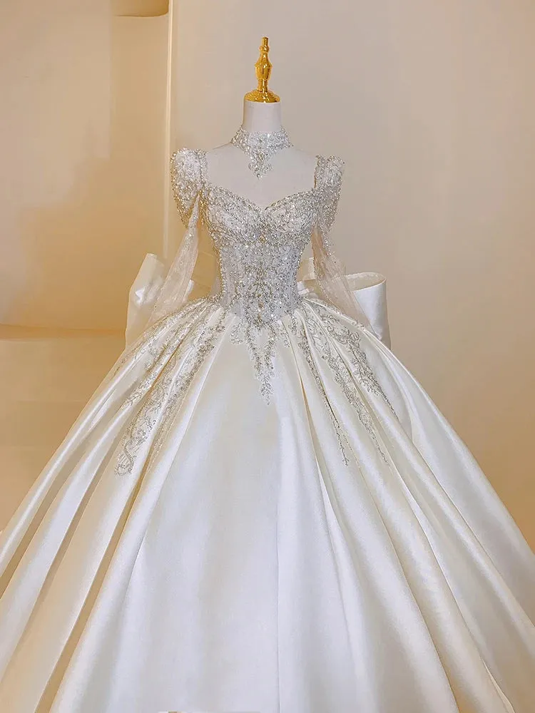 Wedding Guest Dresses: Wedding Dress Plus Size Custom Lace Up Bridal Ball Gown