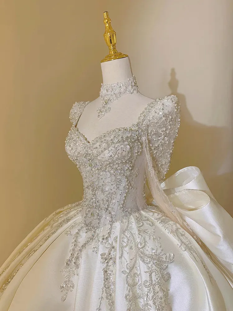 Wedding Guest Dresses: Wedding Dress Plus Size Custom Lace Up Bridal Ball Gown