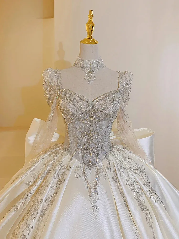 Wedding Guest Dresses: Wedding Dress Plus Size Custom Lace Up Bridal Ball Gown