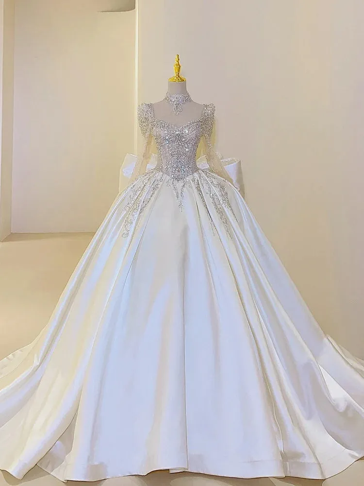 Wedding Guest Dresses: Wedding Dress Plus Size Custom Lace Up Bridal Ball Gown