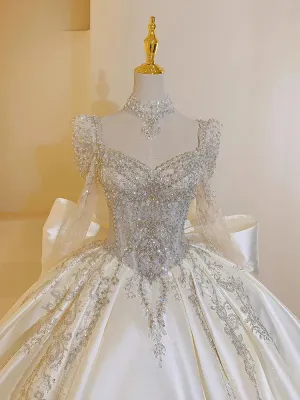 Wedding Guest Dresses: Wedding Dress Plus Size Custom Lace Up Bridal Ball Gown