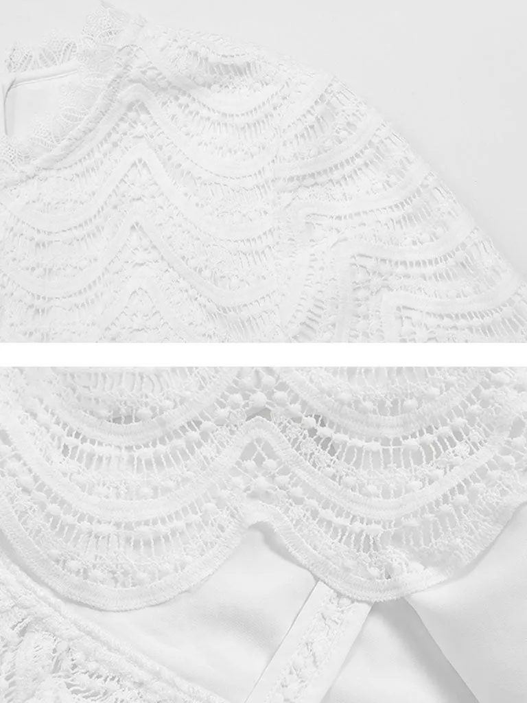 White 3/4 Sleeve 1950S Mermaid Vintage Dress