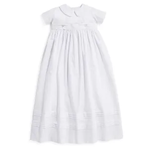 White Batiste 2 Piece Christening Gown