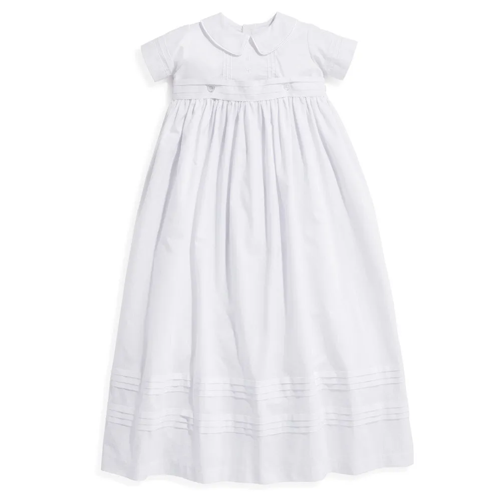 White Batiste 2 Piece Christening Gown