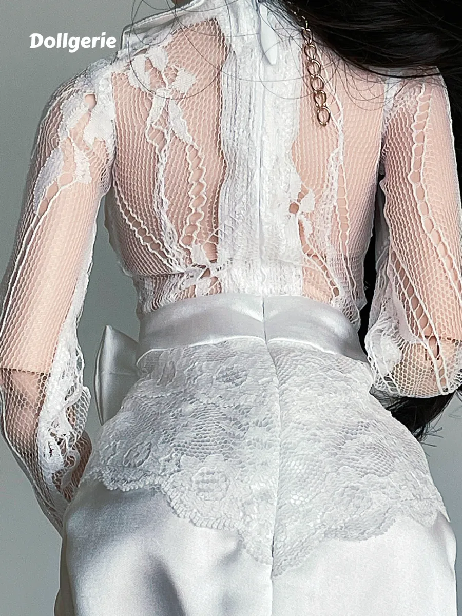 [XL] Tuxedo Lace Wedding Gown for SmartDoll