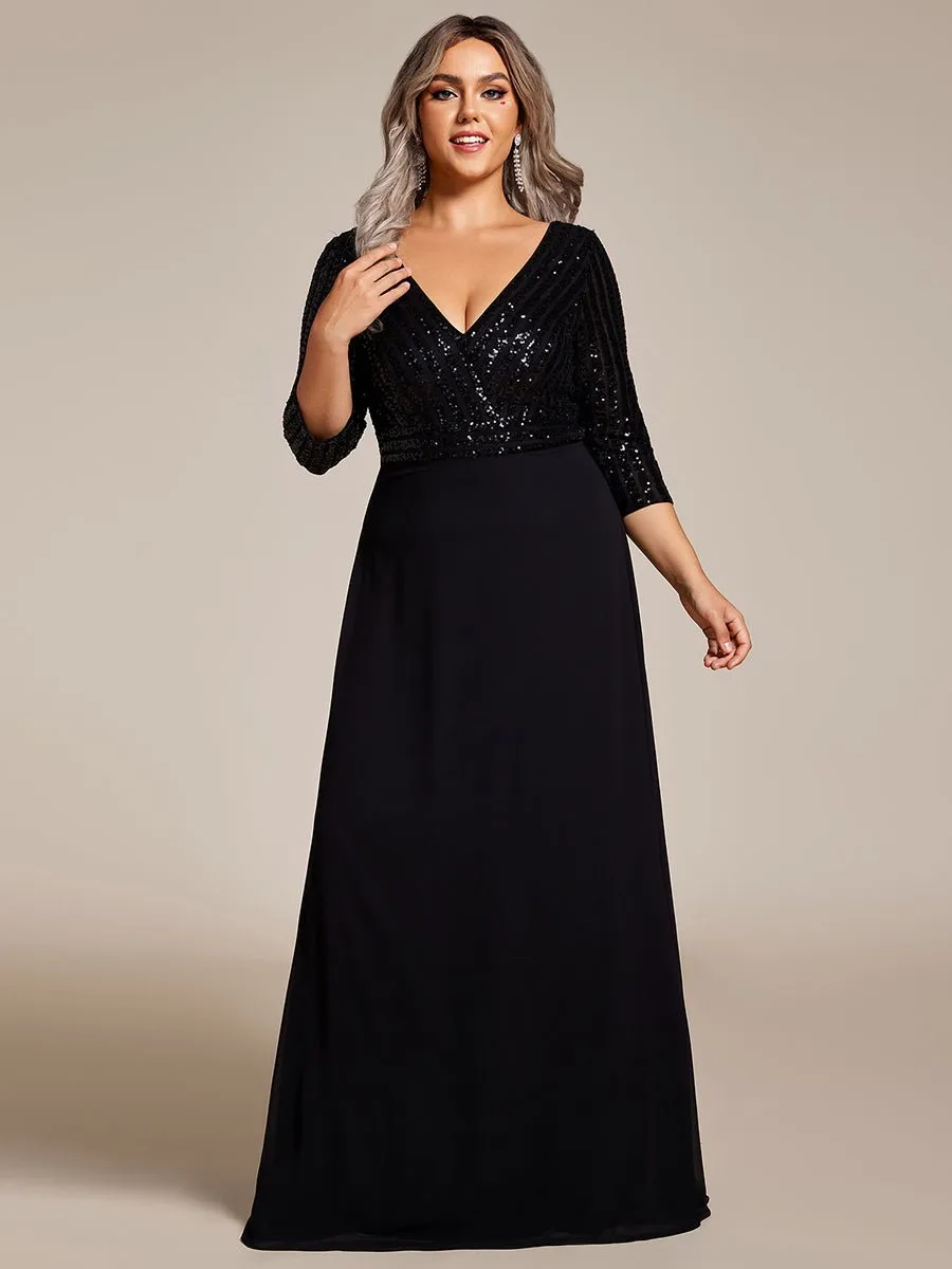 Yara black chiffon and sequin evening ball dress Express NZ Wide