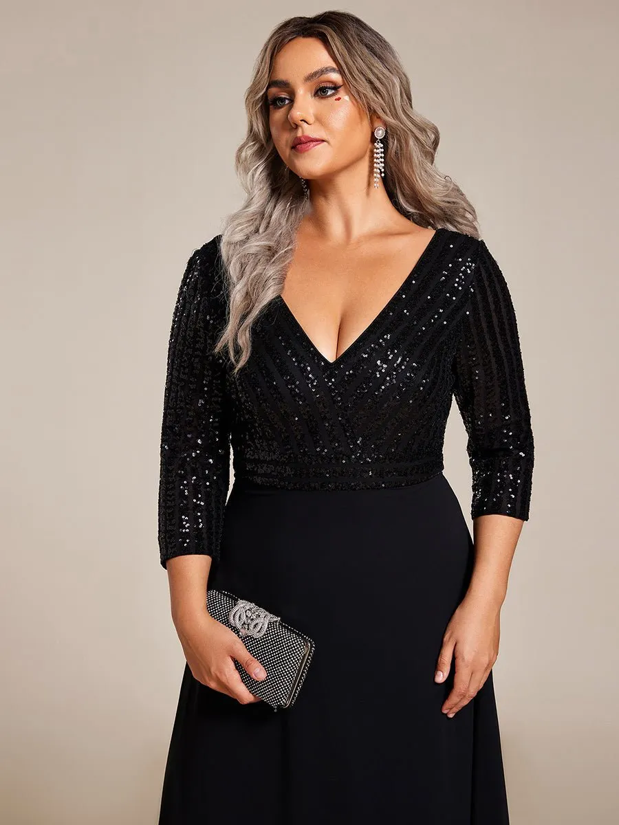Yara black chiffon and sequin evening ball dress Express NZ Wide