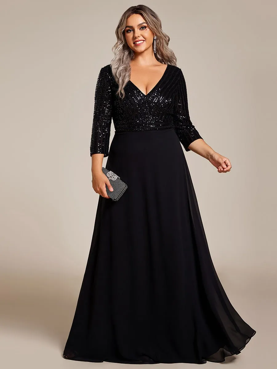 Yara black chiffon and sequin evening ball dress Express NZ Wide