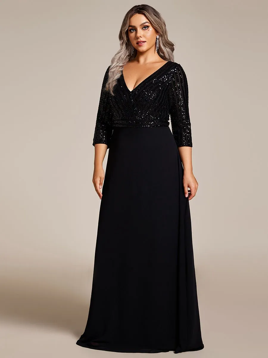 Yara black chiffon and sequin evening ball dress Express NZ Wide