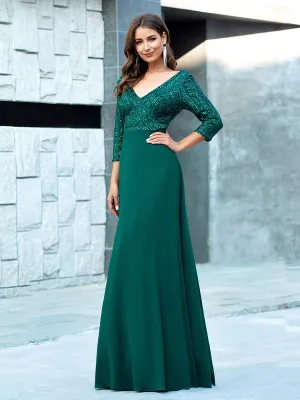 Yara decorated chiffon ball dress in emerald green s28 Express NZ wide